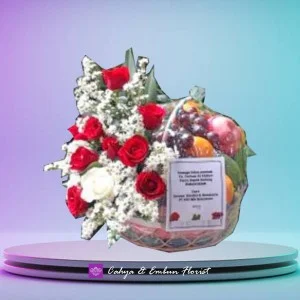 Parcel Buah Plus Bunga 003