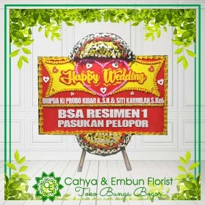 Bunga Papan Wedding 004